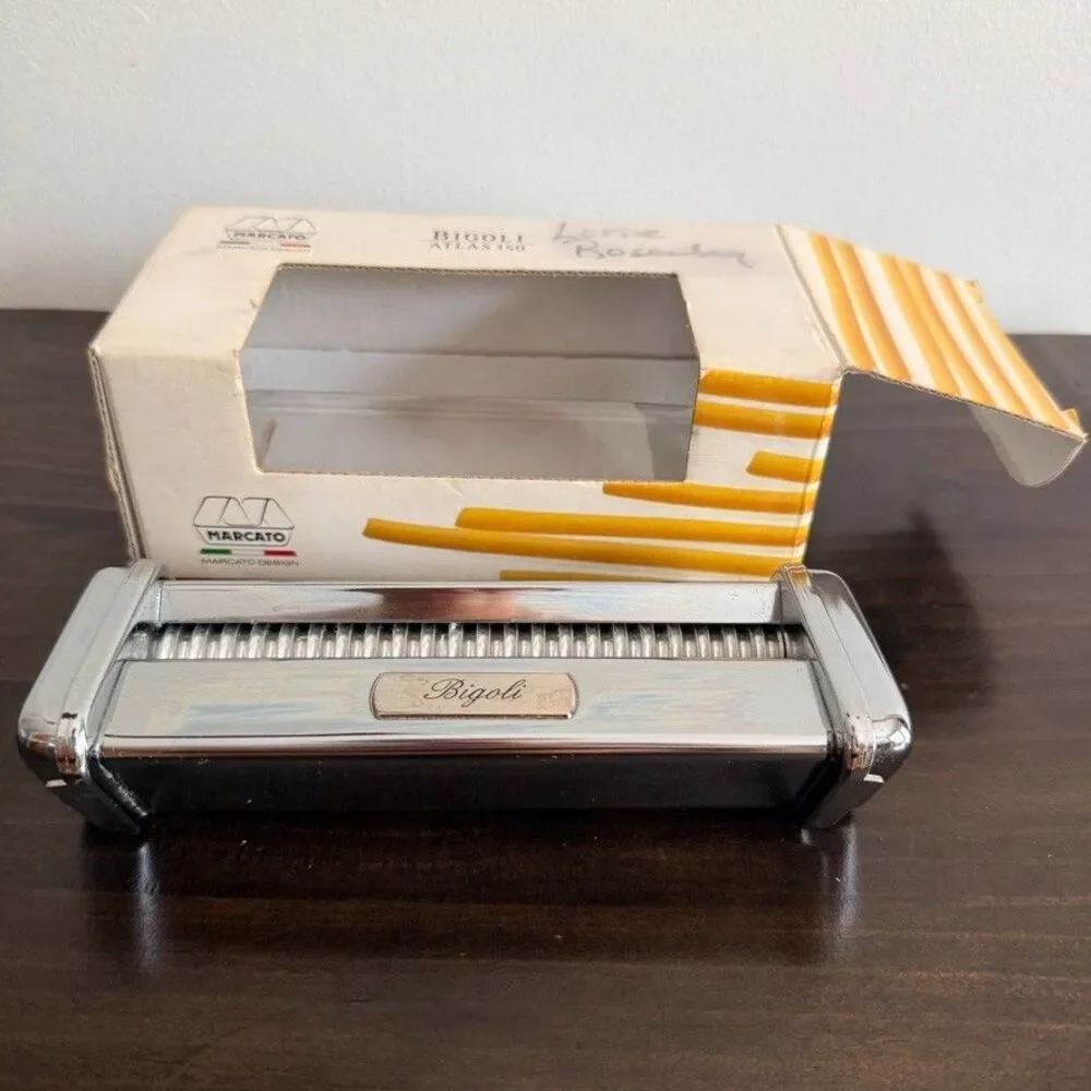 Marcato Atlas 150 Bigoli Pasta Cutter Attachment from Italy Vintage Rare